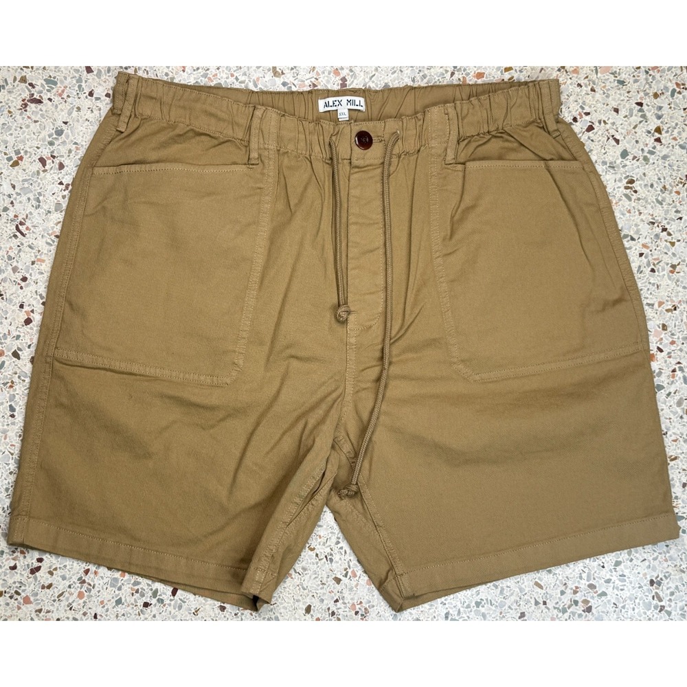 Alex‎ Mill Men's Brown Drawstring Waist Button Fly Casual Shorts Size XXL